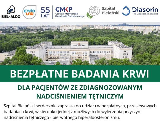 Bezpłatne badania hormonalne w Szpitalu Bielańskim