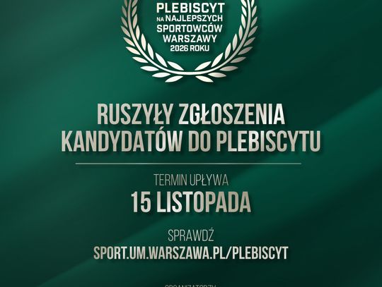 Rusza 27. Plebiscyt na Najlepszych Sportowców Warszawy. Zgłoszenia tylko do 15 listopada