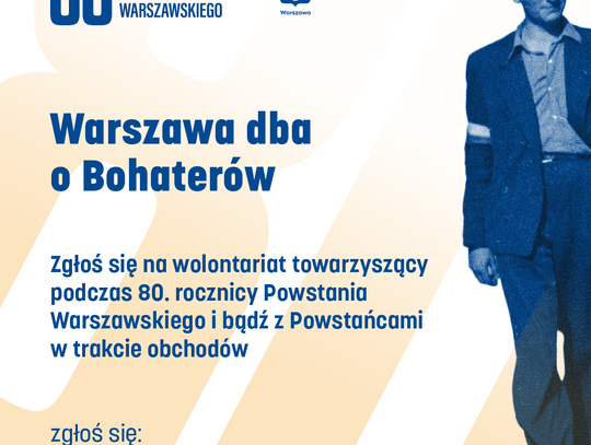 Wolontariusze na 80. rocznicę Powstania Warszawskiego