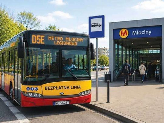 Z Legionowa do metra Młociny w 39 minut. Ekspresowy autobus D5E ruszy już 1 września