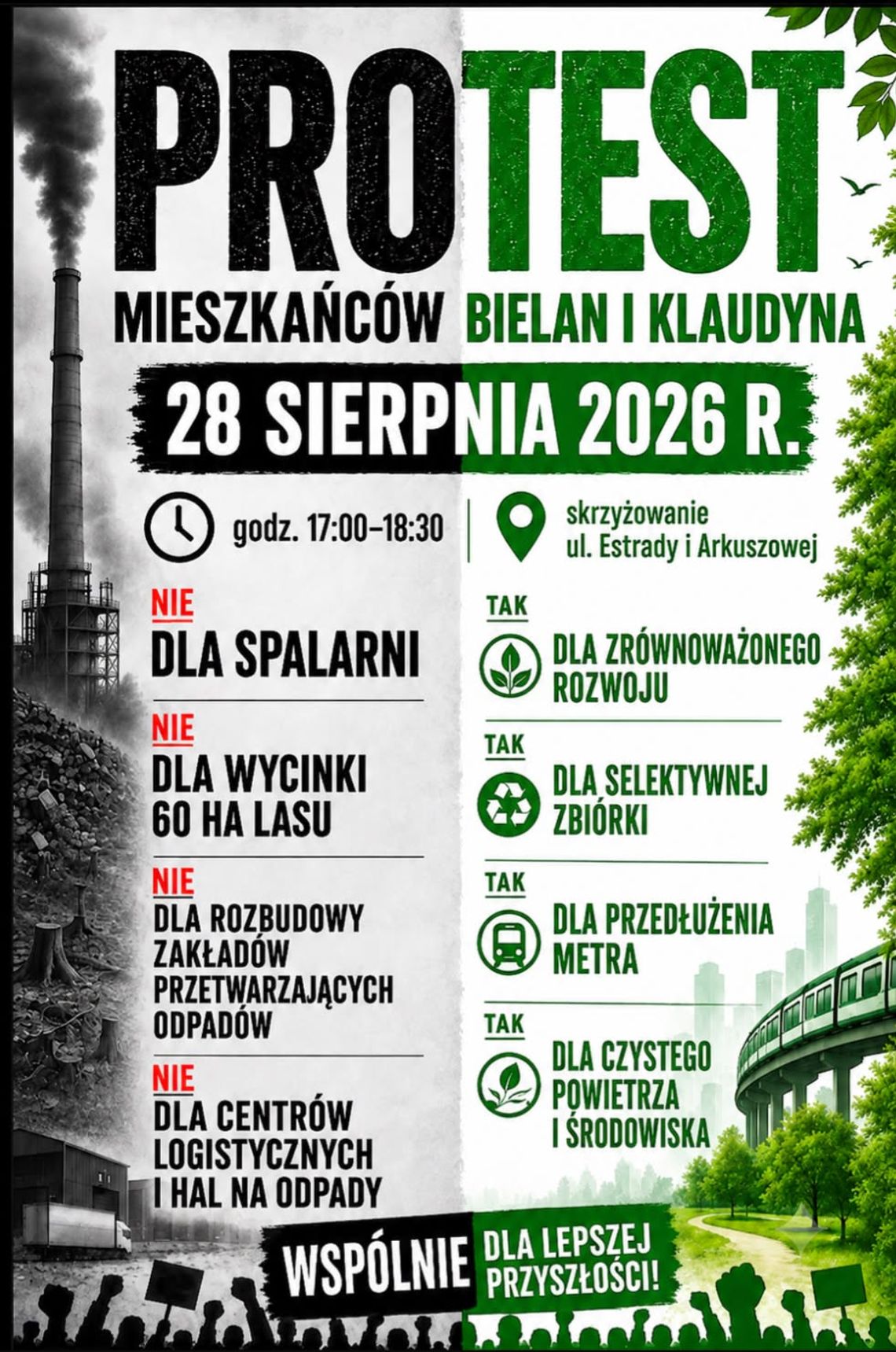 Protest przeciwko „zagłębiu śmieciowemu”. Mieszkańcy mówią: mamy dość! Protest przeciwko „zagłębiu śmieciowemu”. Mieszkańcy mówią: mamy dość!