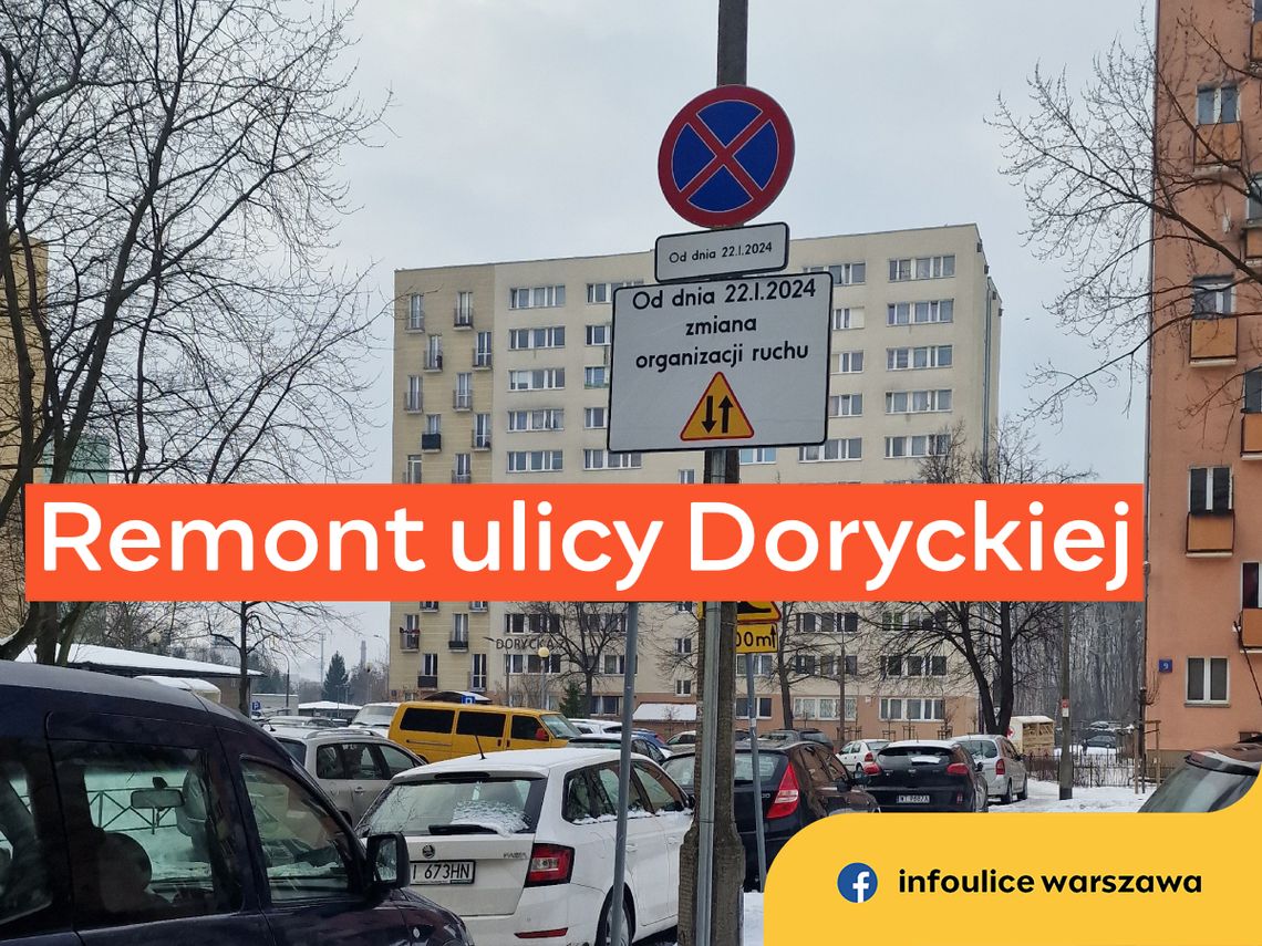 Rusza remont ulicy Doryckiej. Utrudnienia w ruchu.