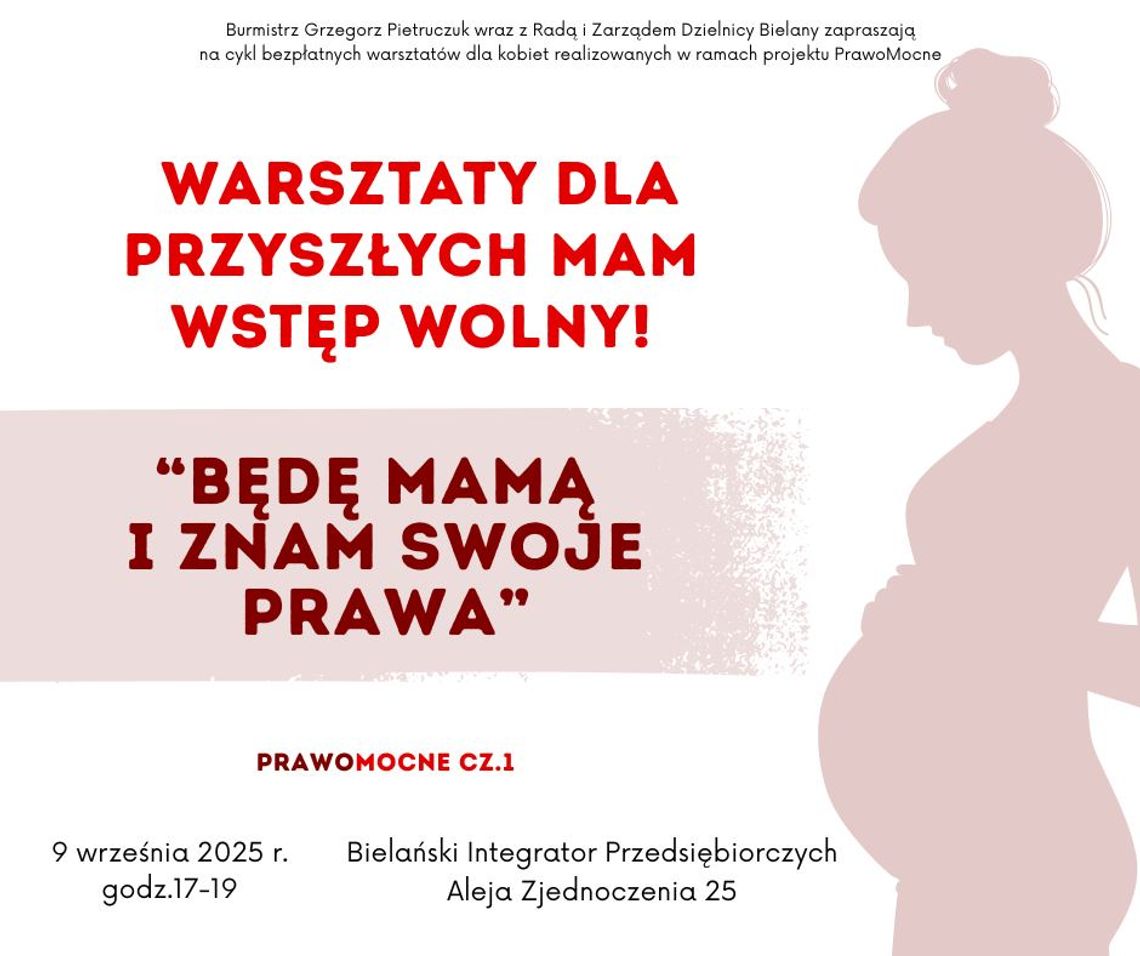 Zostaniesz mamą? Znaj swoje prawa! Darmowe warsztaty już w ten wtorek